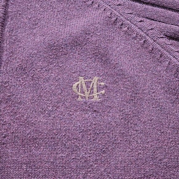 Marlboro Classics Sweater Mens XXL Burgundy LS 1/4 Zip Mock Neck VTG Wool Blend - Picture 13 of 16